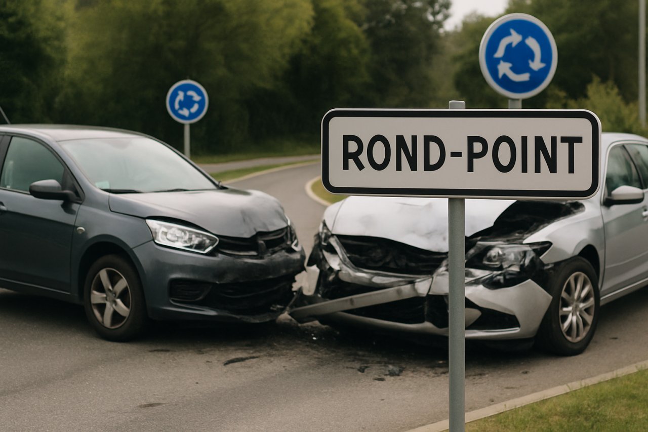 Accident dans un rond-point : qui est vraiment responsable selon la loi française ?